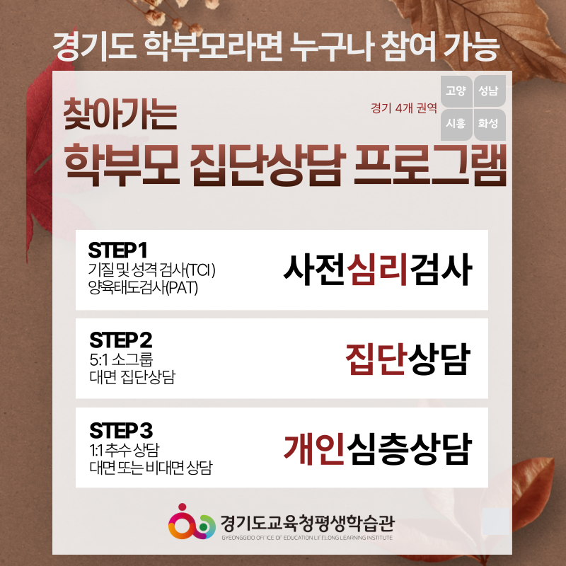 경기도교육청평생학습관,  ‘찾아가는 학부모 집단상담 프로그램’ 운영2 이미지