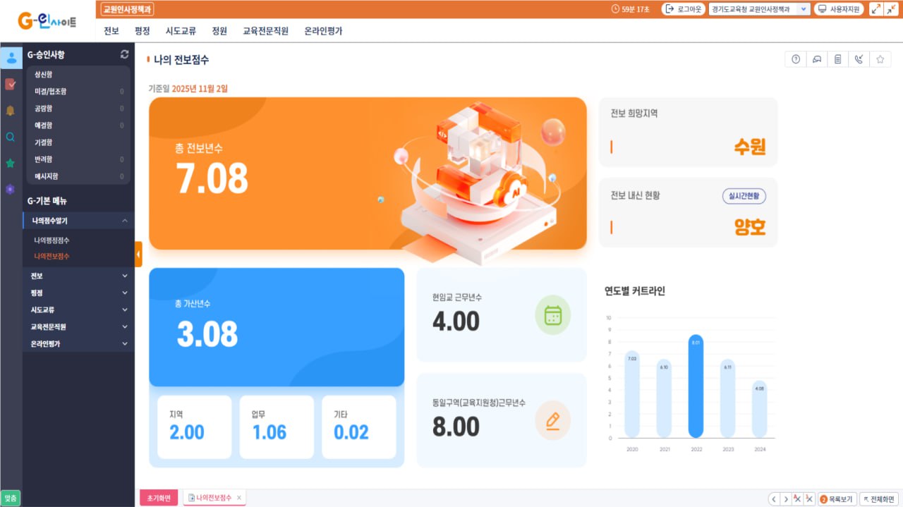 미래지향적 교원인사시스템‘G-인사이트’구축  디지털 인사관리 전환으로‘줄이고, 바꾸고 새롭게!’8 이미지