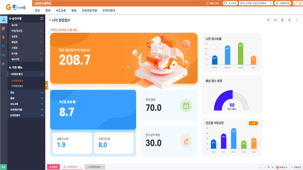 미래지향적 교원인사시스템‘G-인사이트’구축  디지털 인사관리 전환으로‘줄이고, 바꾸고 새롭게!’7 이미지