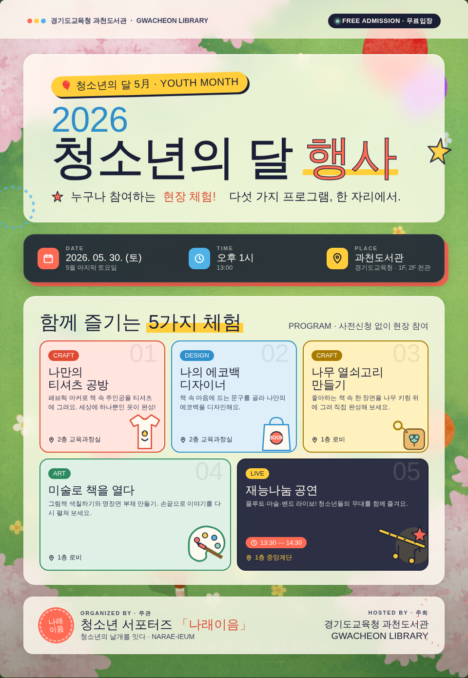 경기도교육청과천도서관, 청소년이 만드는 ‘책과 만나는 청소년의 달 행사’ 개최1 이미지