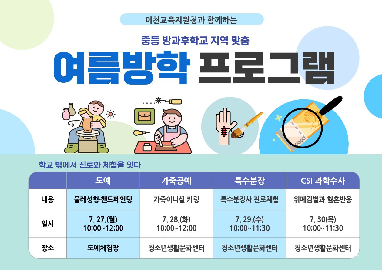 이천교육지원청, 여름방학 지역맞춤 체험프로그램 운영2 이미지