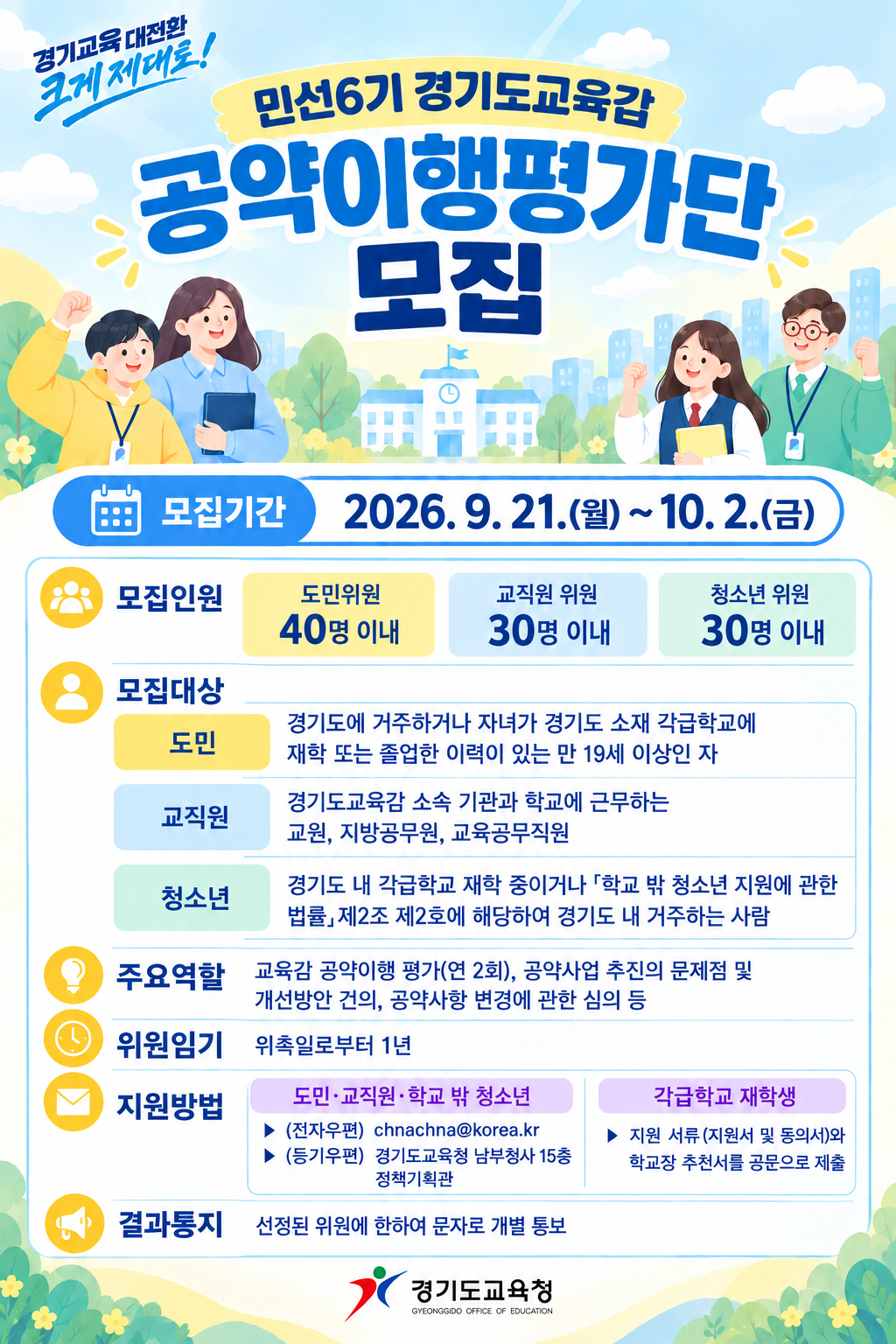 경기도교육청,‘민선6기 공약이행평가단’모집2 이미지