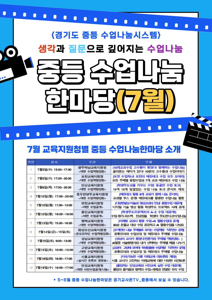 경기도교육청, 교육지원청별 특색 있는 수업나눔한마당 개최로 수업역량 높인다1 이미지