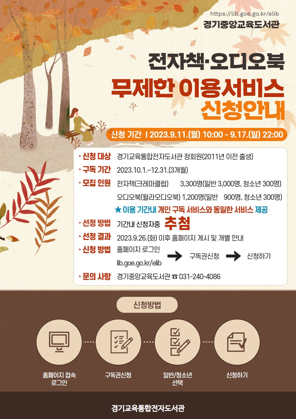 경기중앙교육도서관, 17일까지 '전자책‧오디오북 무료 구독권' 신청 접수1 이미지