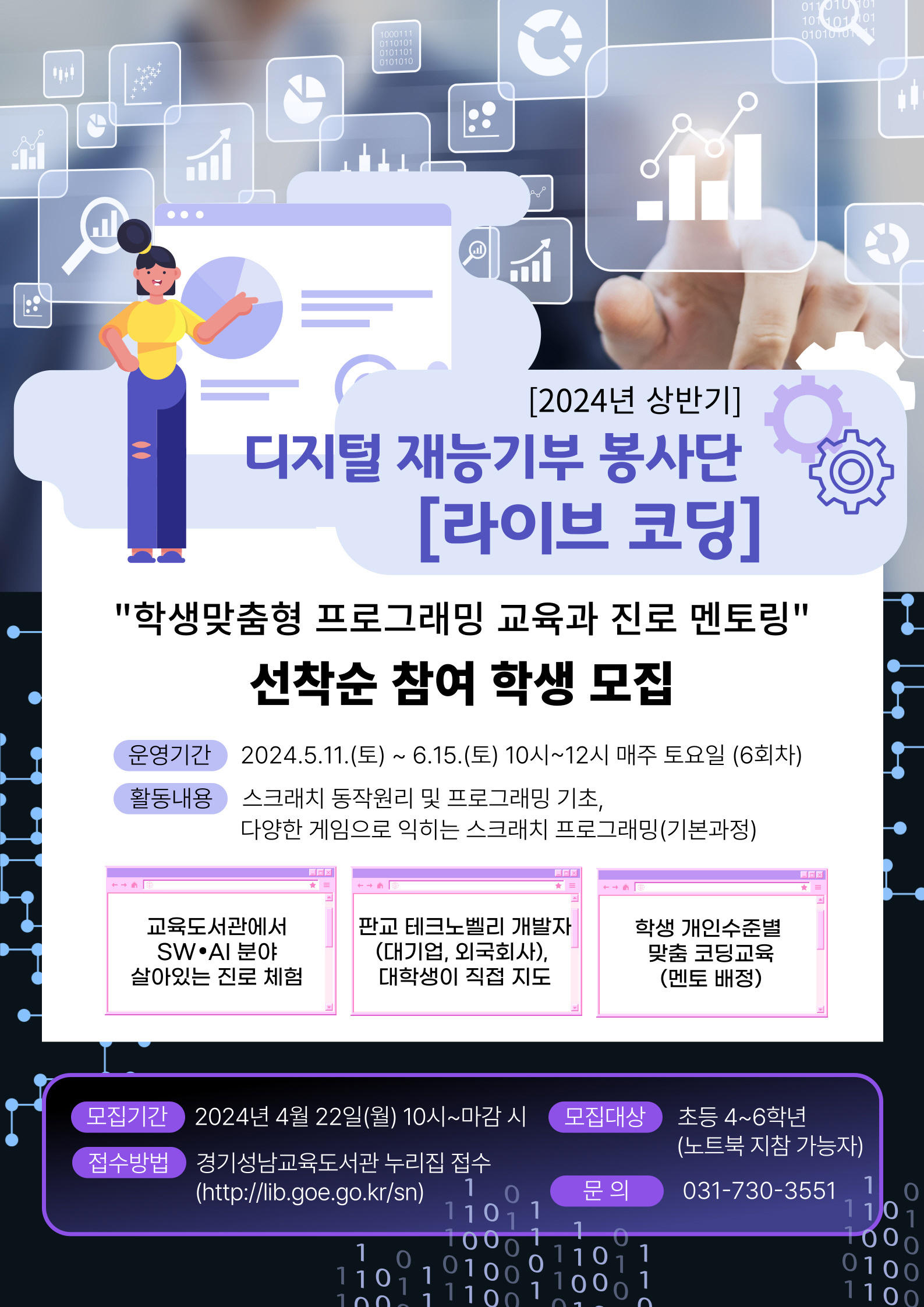 경기성남교육도서관,   “현직 개발자에게 배우는 살아있는 코딩”2 이미지