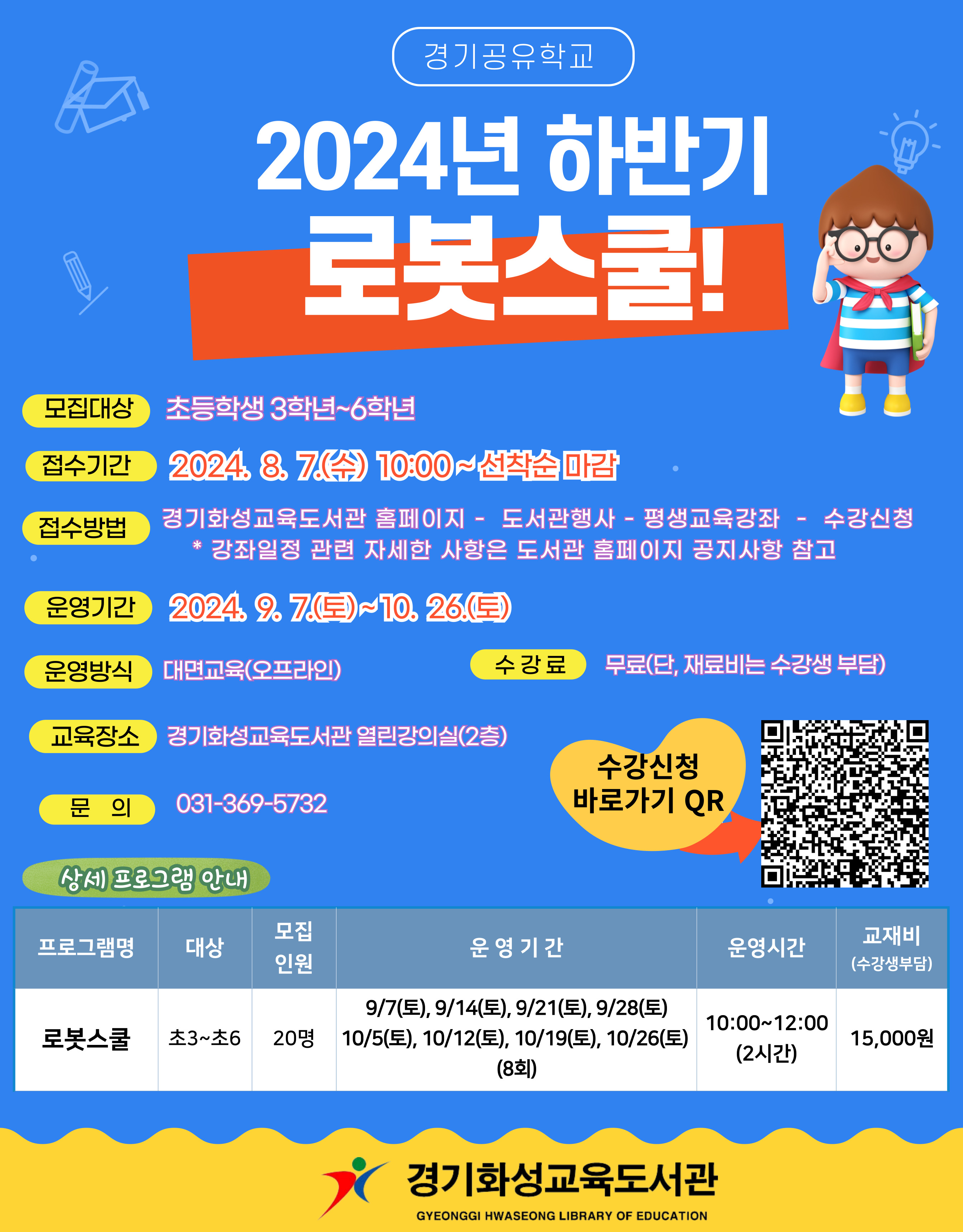 경기화성교육도서관, ‘4차 산업시대 미래 인재 양성’ 하반기 로봇스쿨 공유학교 운영2 이미지