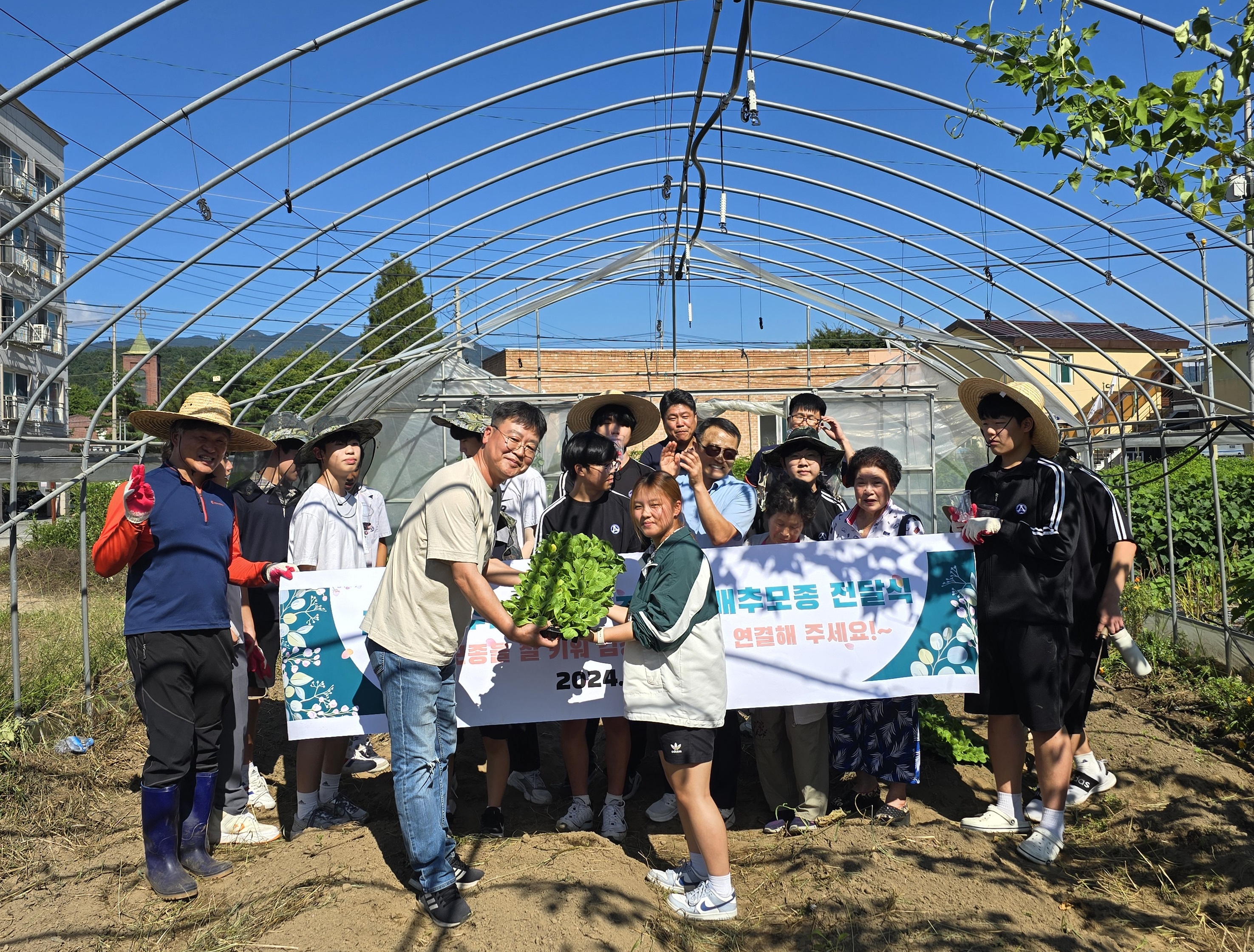 조종면 주민자치회, 조종고에 배추모종 300개 전달1 이미지